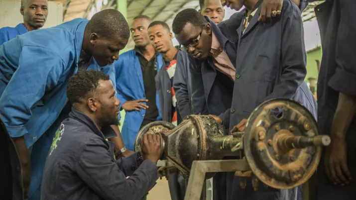 Technical college, students, learners, education, vocational training, Nouakchott, Mauritania