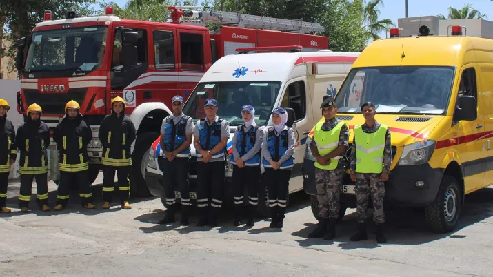 Renforcer la protection civile et les capacités de secours de la Jordanie
