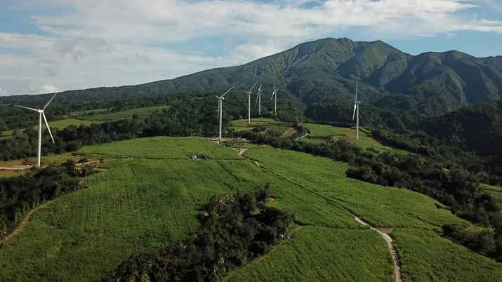 Un parc éolien de 14 MW sur la commune de Grand Rivière, Martinique, projet AFD