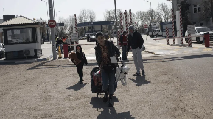 Des réfugiés ukrainiens