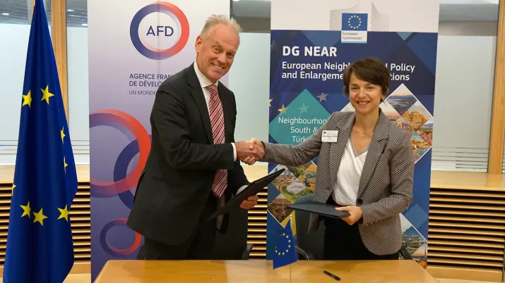 Gert Jan Koopman, Director General at the European Commission’s Directorate General for Neighbourhood and Enlargement Negotiations and Marie-Helene Loison, Deputy Director General of AFD