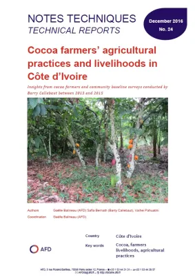 Cocoa farmers’ agricultural practices and livelihoods in Côte d’Ivoire