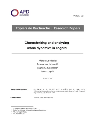 Characterizing and analyzing urban dynamics in Bogota_de Nadai, Letouzé, Gonzalez-Lepri_couv