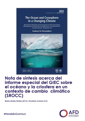 Nota de síntesis acerca del informe especial del GIEC sobre el océano y la criosfera en un contexto de cambio climático (SROCC)