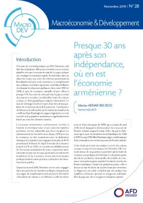 étude sur l'économie arménienne