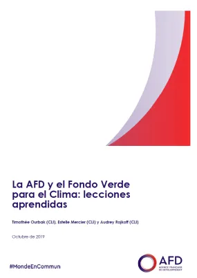 La AFD y el Fondo Verde para el Clima: lecciones aprendidas