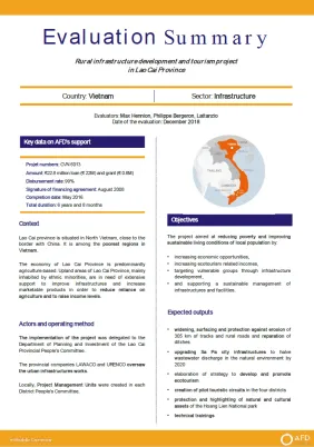Evaluation summary - Rural infrastructure development and tourism project in Lao Cai Province, Vietnam CVN6013