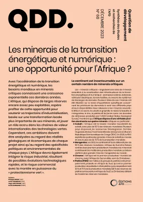 QDD 68 Les minerais de la transitionénergétique et numérique en Afrique