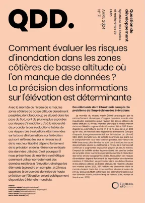 Comment évaluer les risques d’inondation dans les zones côtières de basse altitude où l’on manque de données ? La précision des informations sur l’élévation est déterminante