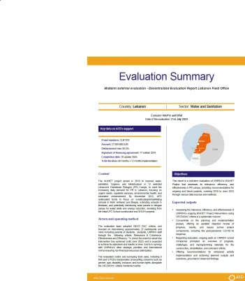 Decentralized Evaluation Report Lebanon Field Office (CLB1103)