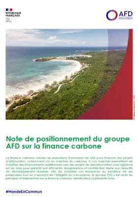 note de posiitonnement AFD finance carbone
