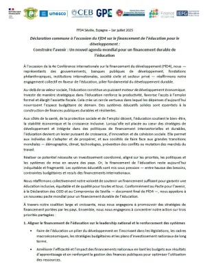 Déclation commune éducation