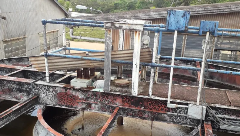 station de traitement des eaux usées, Moengo, Suriname