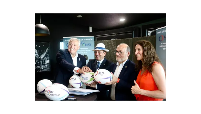 signature partenariat Rugby Afrique x AFD