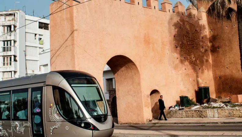 linha de eléctricos, Rabat-Salé, Marrocos, transporte
