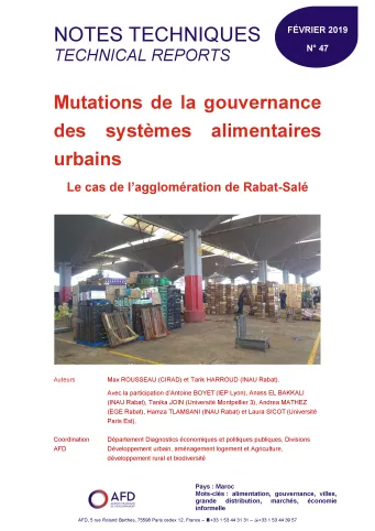 Etude sur les mutation de la gouvernance des systèmes alimentaires urbains à Rabat