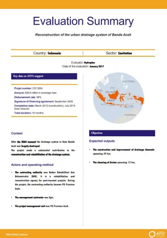 Evaluation Summary - Reconstruction of the urban drainage system of Banda Aceh