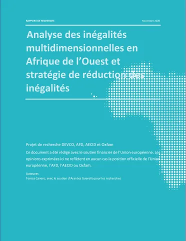 Analyse des inégalités multidimensionnelles en Afrique de l’Ouest et stratégie de réduction des inégalités