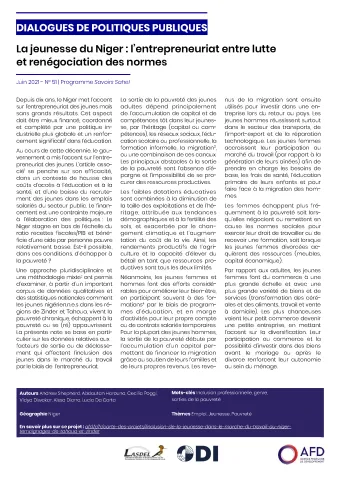 Dialogues de politiques publiques sur la jeunesse au Niger 