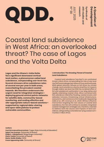 QDD : Coastal land subsidence in West Africa: an overlooked threat? The case of Lagos and the Volta Delta