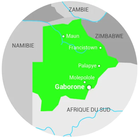 Carte Botswana