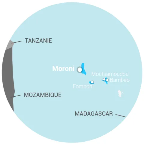 Carte Comores