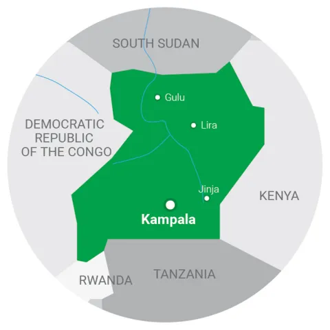 map Uganda
