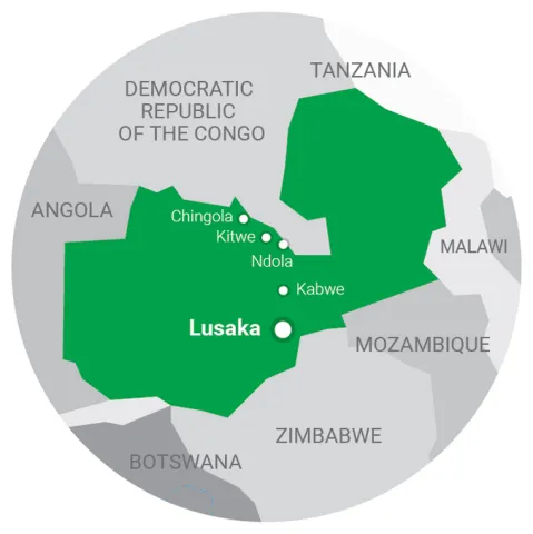 map Zambia