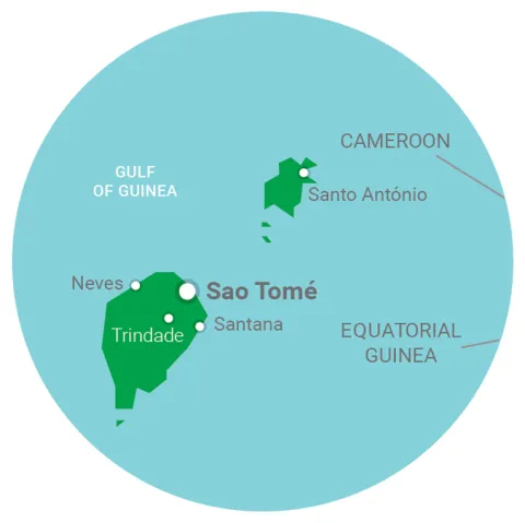 map Sao Tomé and Principe